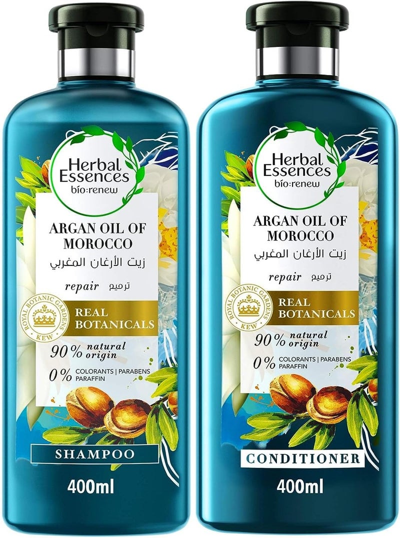 هربل إيسنسز شامبو وبلسم هيربال إيسنسز بيو: رينيو بزيت الأرغان المغربي 400 مل - Image 1